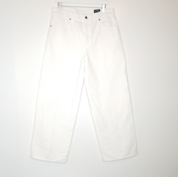 Vince White Wide Leg High Rise Jeans - Picture 2 of 8